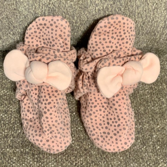 Robeez Infant Slippers Pink Cheetah Bow Size 6-12 Months - Picture 5 of 7